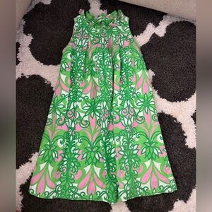 Lilly Pulitzer Pink and Green Floral Shift Dress - Girls